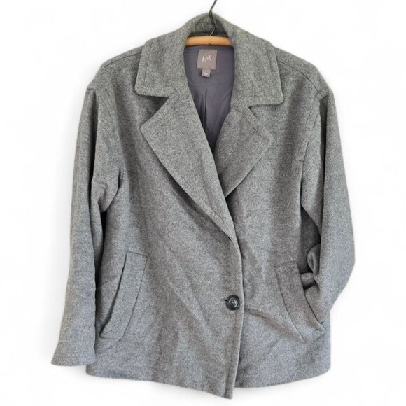 J. Jill Jackets & Blazers - J.Jill Womens Wool Blend Pea Coat Small With Button Closure & Pockets